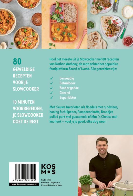 Productafbeelding: achterkant van Het gezonde slowcooker boek