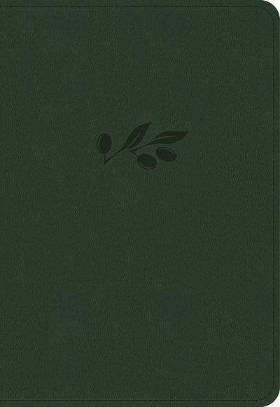 Productafbeelding: voorkant van KJV Large Print Compact Reference Bible-Olive LeatherTouch