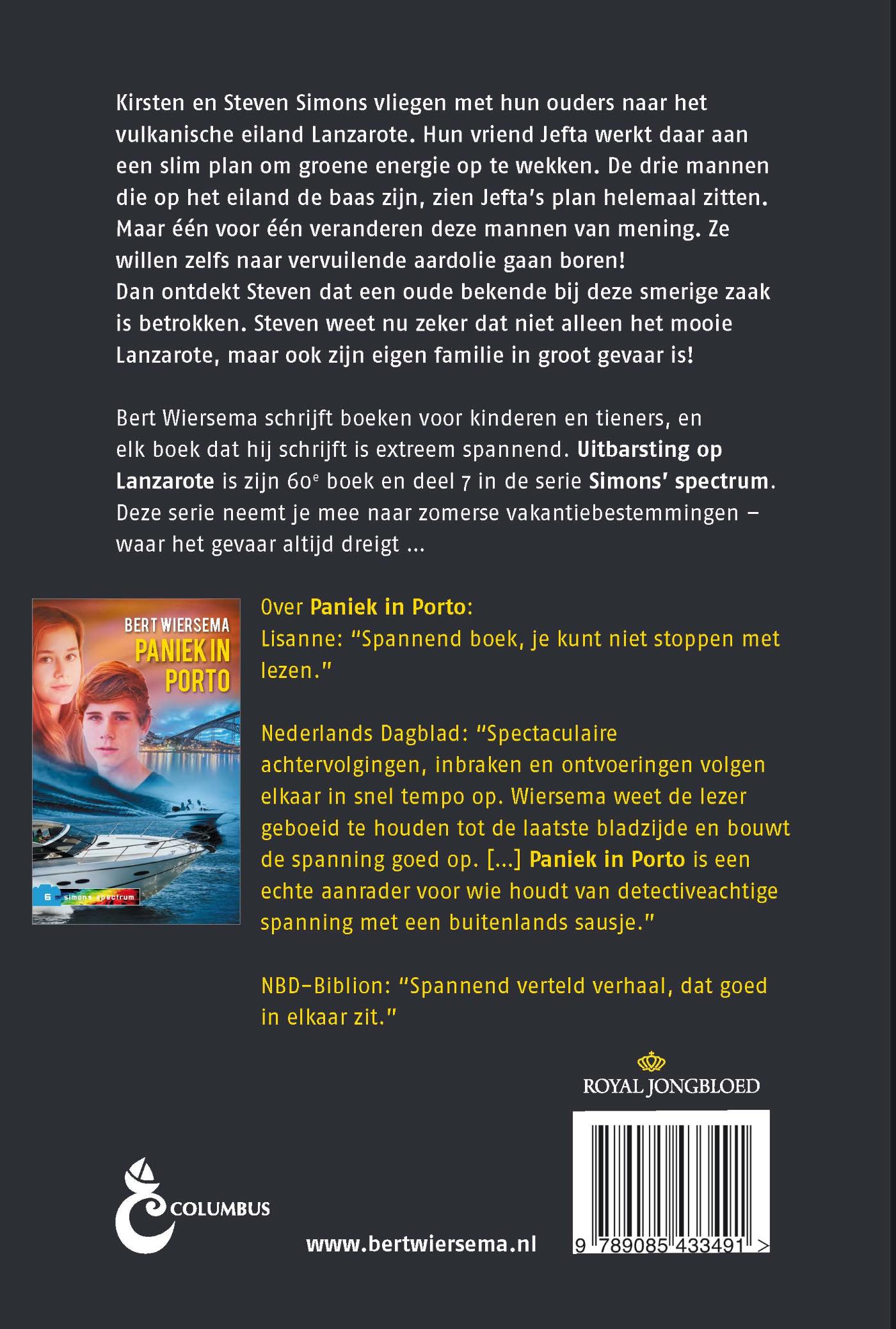 Productafbeelding: achterkant van Uitbarsting op Lanzarote