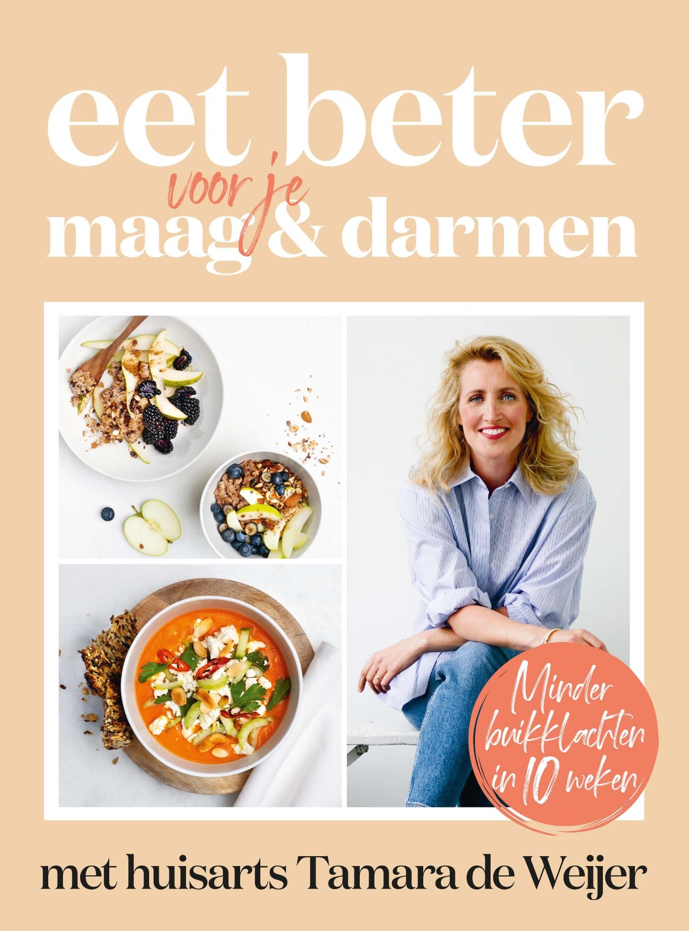 Productafbeelding: voorkant van Eet beter voor je maag en darmen met huisarts Tamara de Weijer