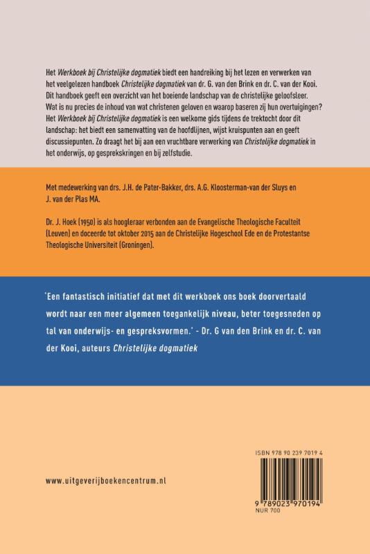 Productafbeelding: achterkant van Werkboek bij de Christelijke dogmatiek