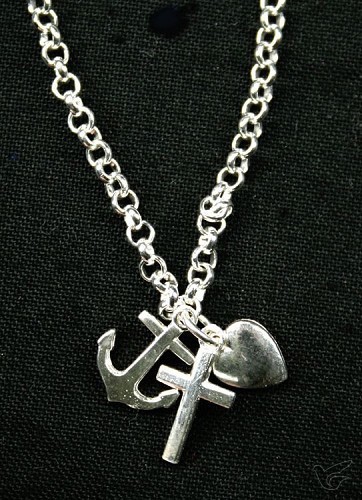 Productafbeelding: voorkant van Armband zilver 18cm geloof hoop liefde