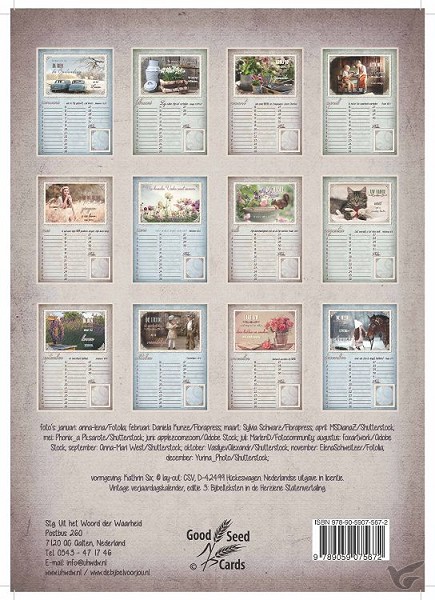 Productafbeelding: voorkant van Verjaardagskalender HSV vintage versie 3