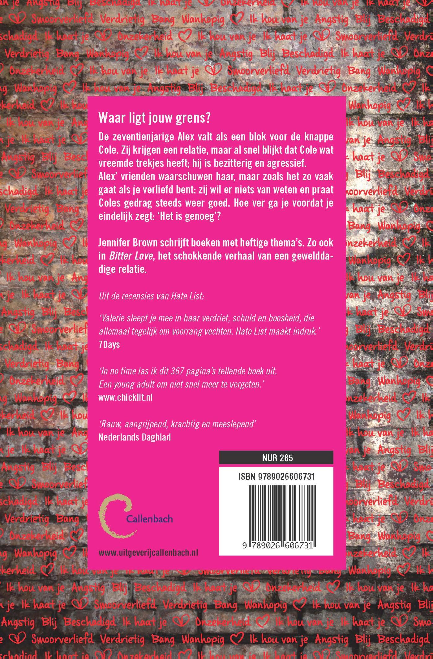 Productafbeelding: achterkant van Bitter love