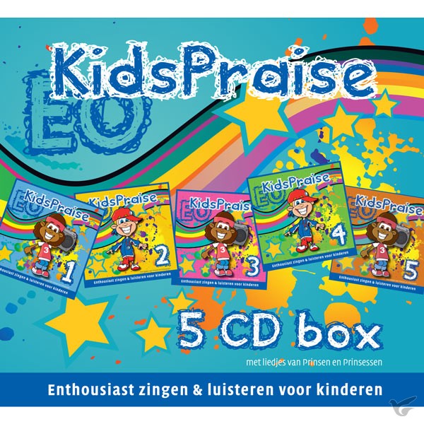 Productafbeelding: voorkant van Kidspraise 5-CD box