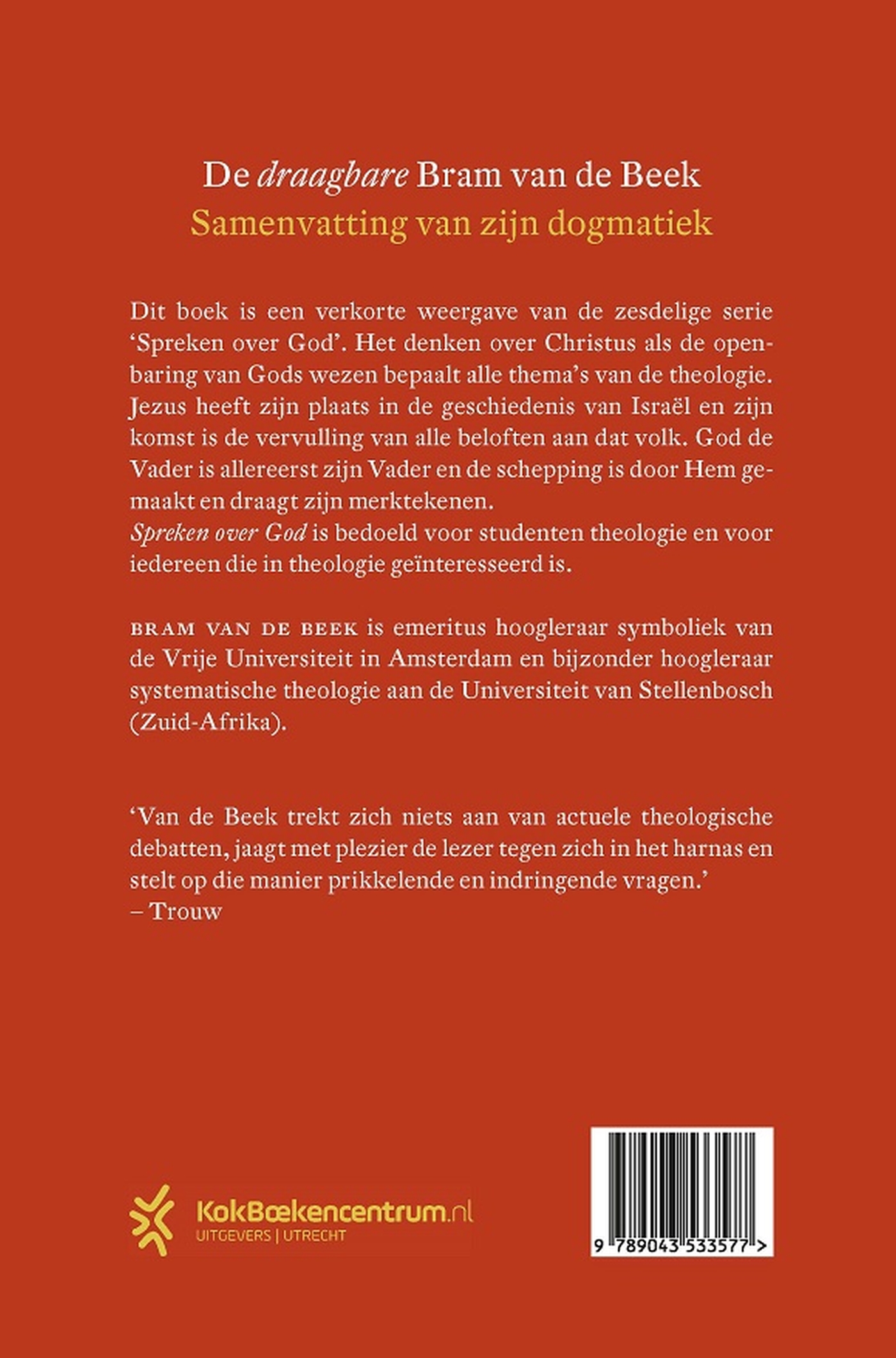 Productafbeelding: achterkant van Spreken over God