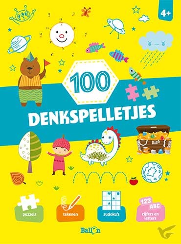 Productafbeelding: voorkant van 100 denkspelletjes 4+