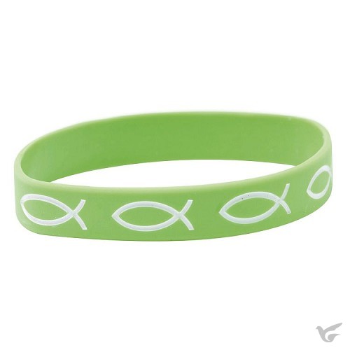 Productafbeelding: voorkant van Armband vis groen sillicone