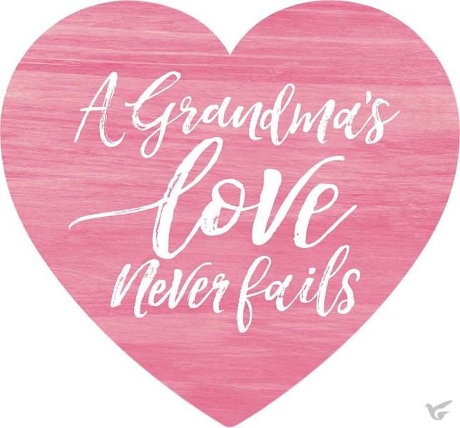 Productafbeelding: voorkant van A grandma''s love never fails - Heart