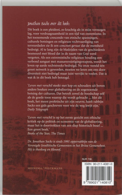 Productafbeelding: achterkant van Leven met verschil