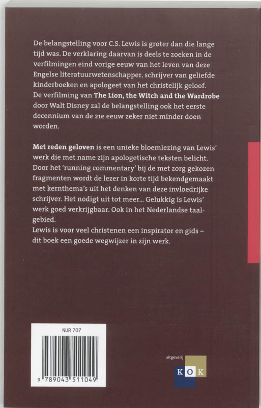 Productafbeelding: achterkant van Met reden geloven