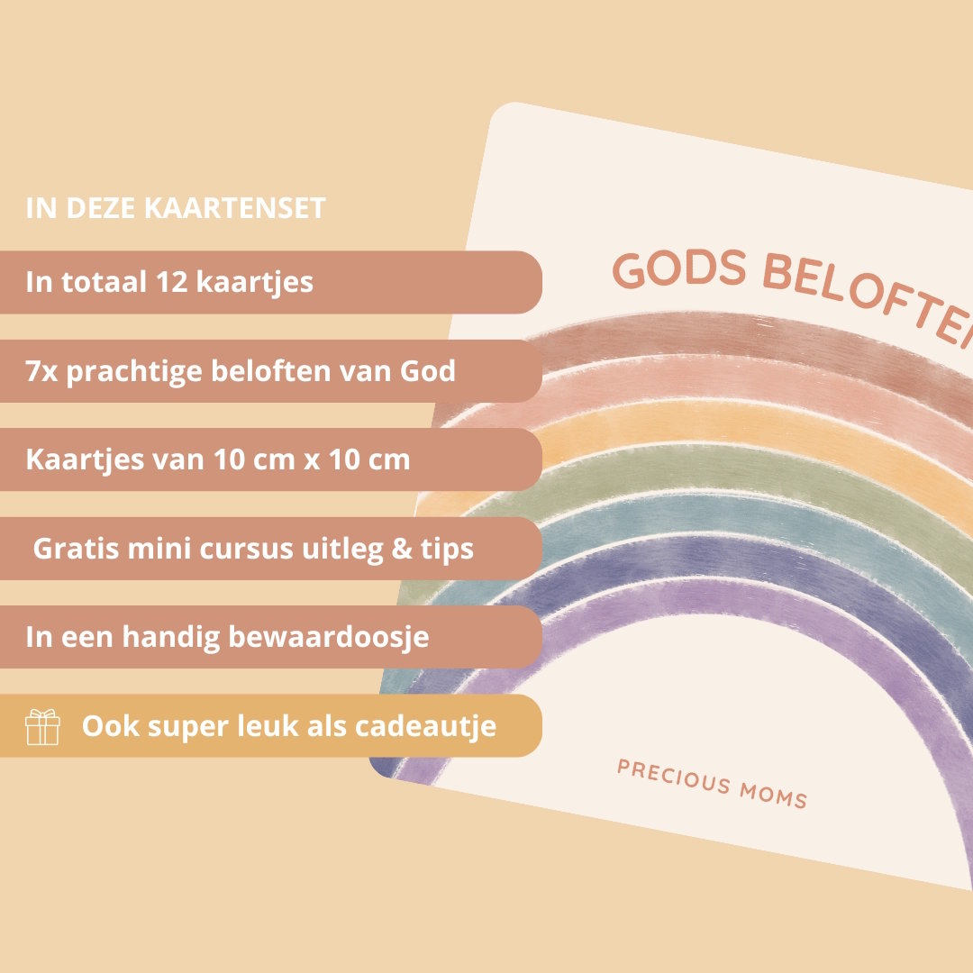 Productafbeelding: achterkant van Gods beloften kaartenset