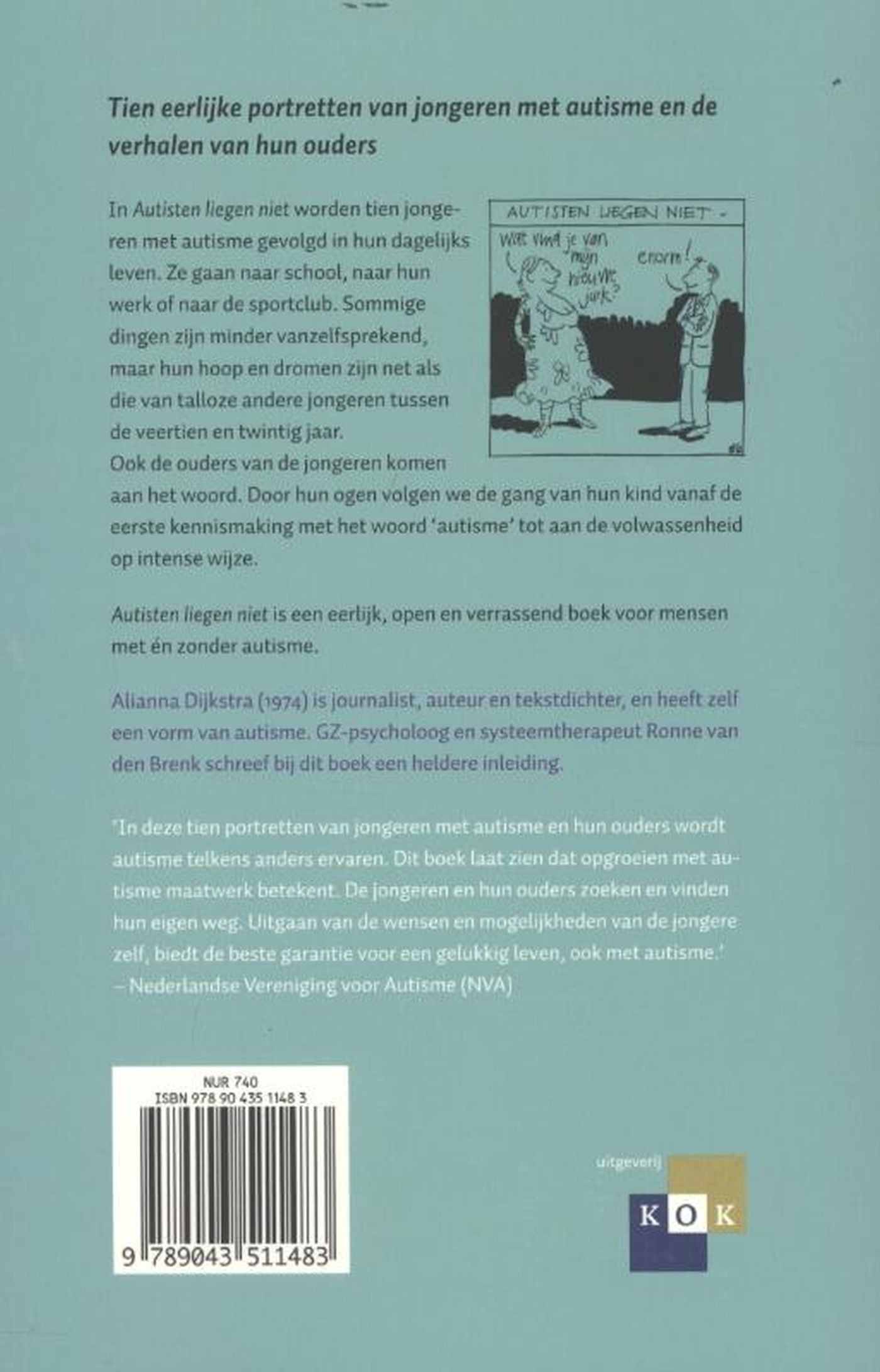 Productafbeelding: achterkant van Autisten liegen niet