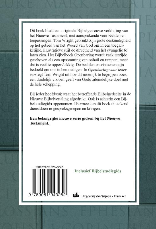 Productafbeelding: achterkant van Openbaring voor iedereen