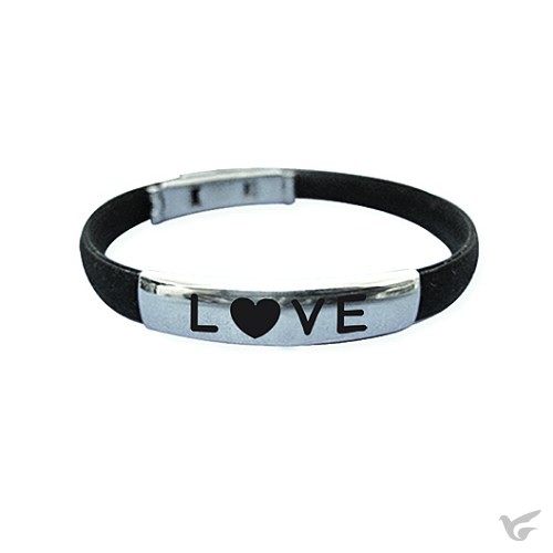 Productafbeelding: voorkant van Silicone bracelet love