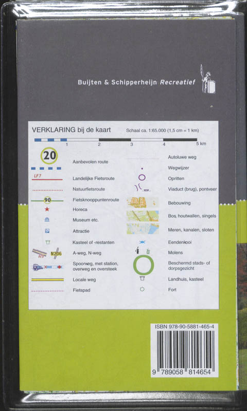Productafbeelding: achterkant van Alle fietsroutes in de regio Arnhem-Nijmegen