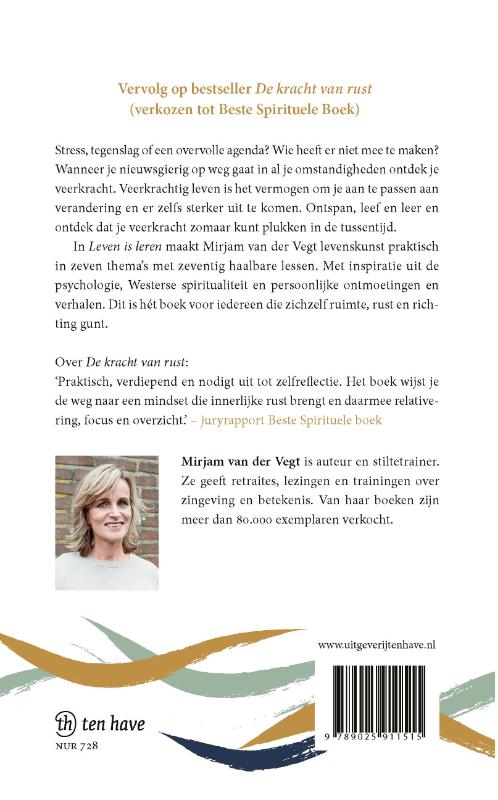 Productafbeelding: achterkant van Leven is leren