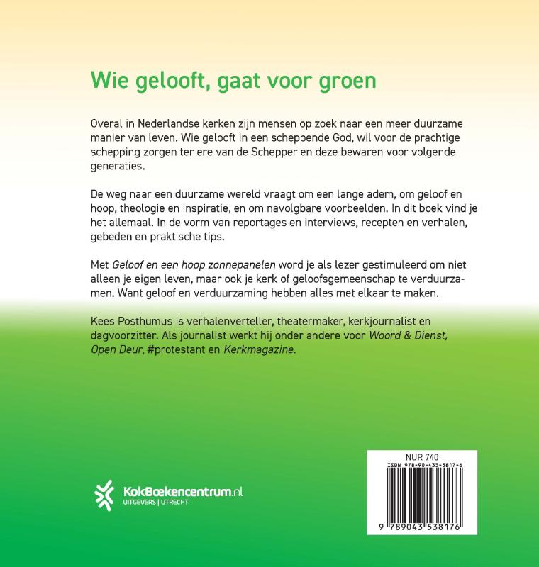 Productafbeelding: achterkant van Geloof en een hoop zonnepanelen