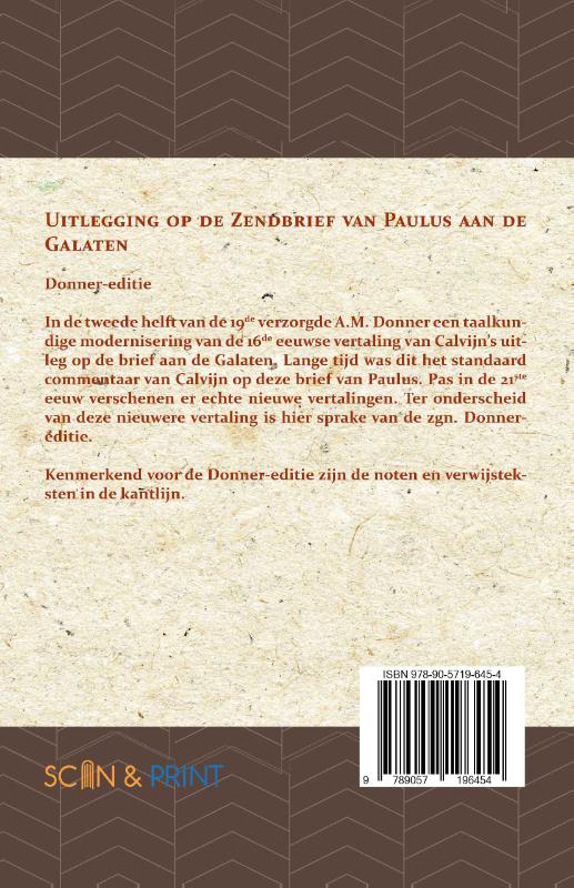 Productafbeelding: achterkant van Uitlegging op den Zendbrief van Paulus aan de Galaten