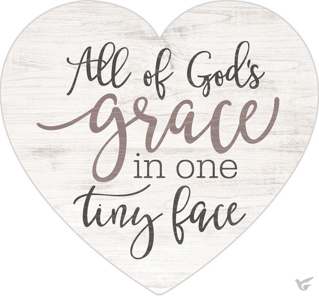 Productafbeelding: voorkant van All Gods grace in one tiny face - Heart