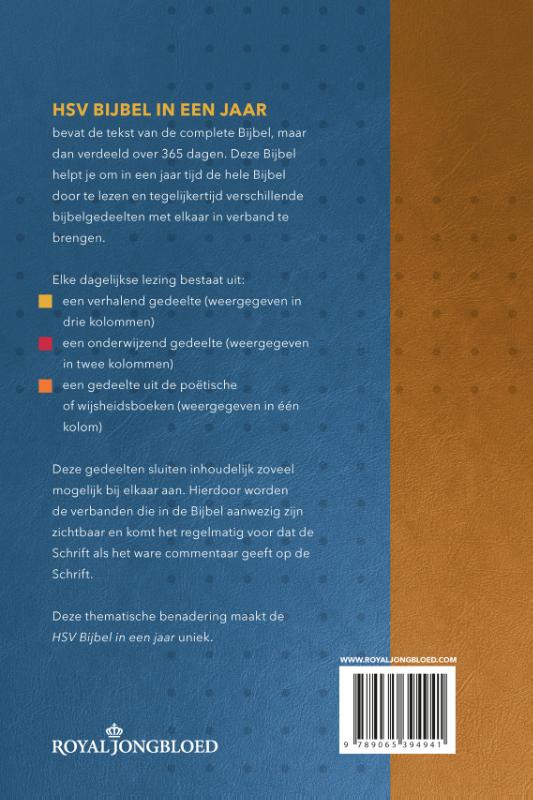 Productafbeelding: achterkant van HSV Bijbel in een jaar