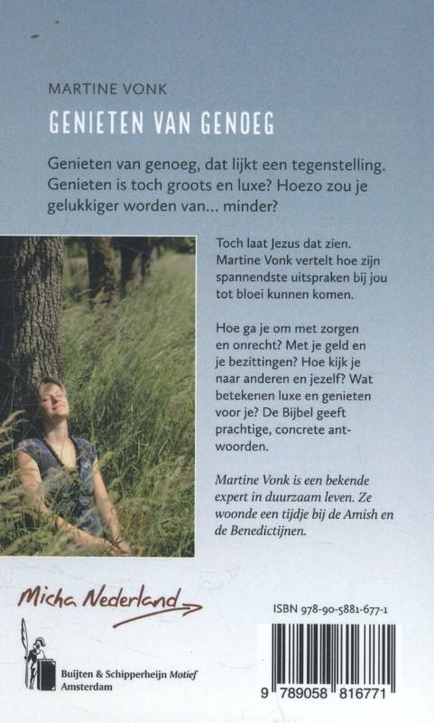 Productafbeelding: achterkant van Genieten van genoeg