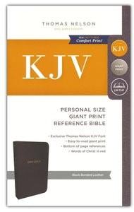 Productafbeelding: voorkant van KJV Personal Size Giant Print Reference Bible (Comfort Print)-Black Bonded Leather Indexed