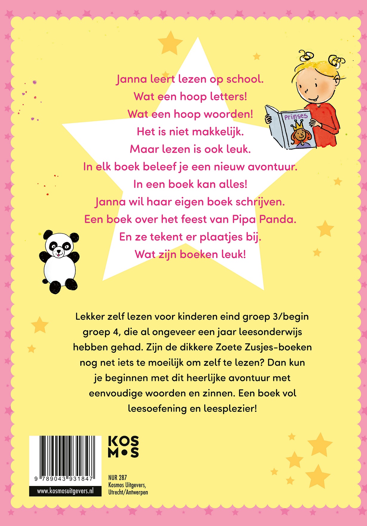 Productafbeelding: achterkant van Lekker lezen met de Zoete Zusjes