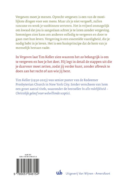 Productafbeelding: achterkant van Vergeven