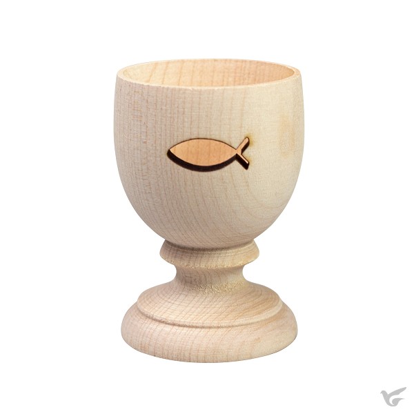 Productafbeelding: voorkant van Houten eierdopje Ichtus