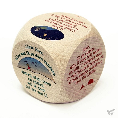 Productafbeelding: voorkant van Kubus hout lieve Heer alles wat ik...