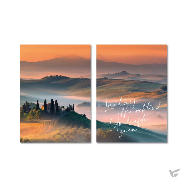 Productafbeelding: voorkant van Tweeluik A3 Ochtendnevel boven Toscane M