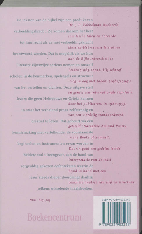 Productafbeelding: achterkant van Vertelkunst in de bijbel