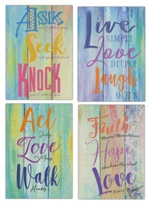 Productafbeelding: voorkant van Cards Encouragement Mulicolored wood pan