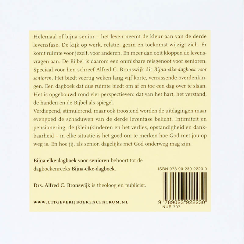 Productafbeelding: achterkant van Bijna-elke-dagboek voor senioren