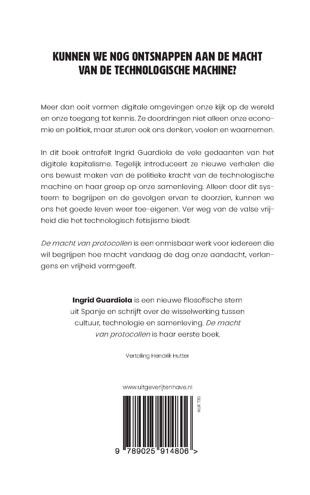 Productafbeelding: achterkant van De macht van protocollen