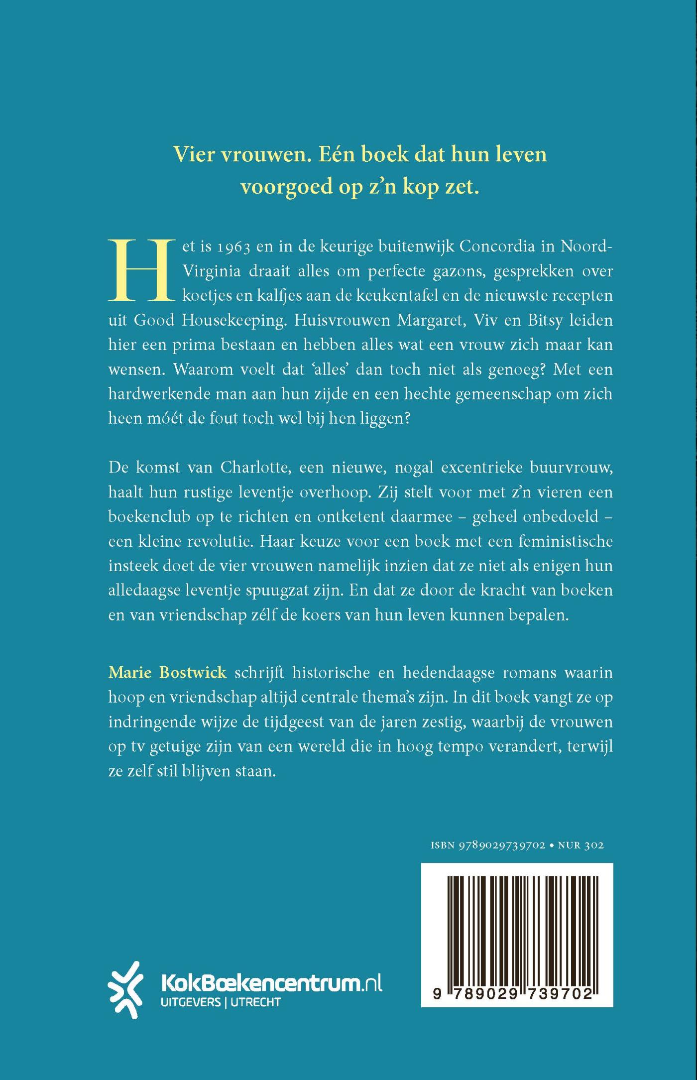 Productafbeelding: achterkant van De boekenclub voor dwarse huisvrouwen