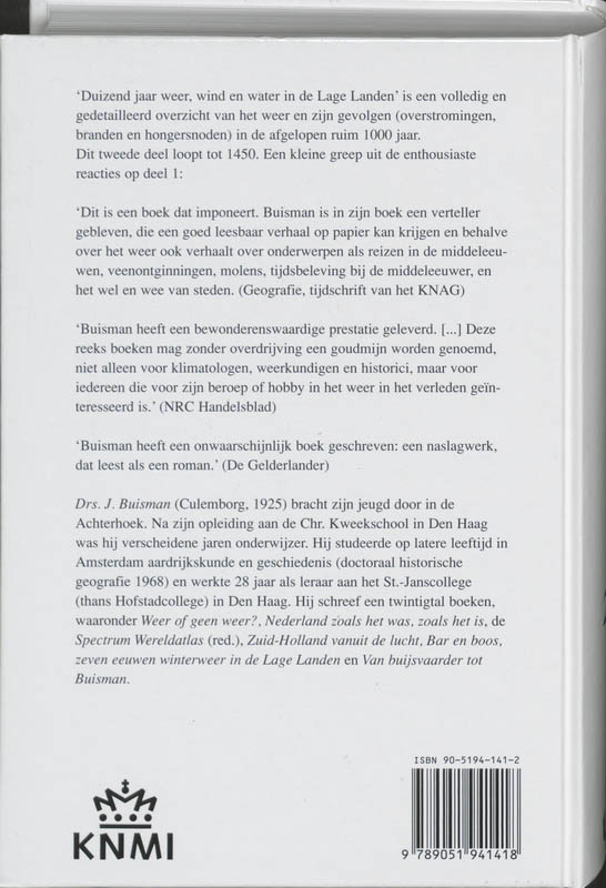 Productafbeelding: achterkant van Duizend jaar weer, wind en water in de Lage Landen 2 1300-1450
