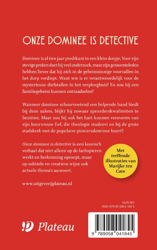 Productafbeelding: achterkant van Onze dominee is detective