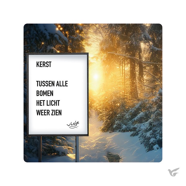 Productafbeelding: voorkant van Visje bordje Kerst