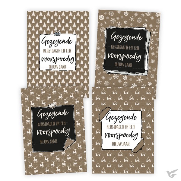 Productafbeelding: voorkant van Voordeelpak 12 kerstkaarten 2022 serie 1