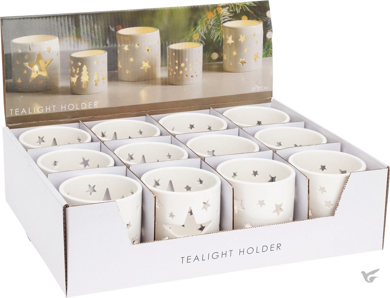 Productafbeelding: voorkant van Display tealightholders (12) - 2 deisgns