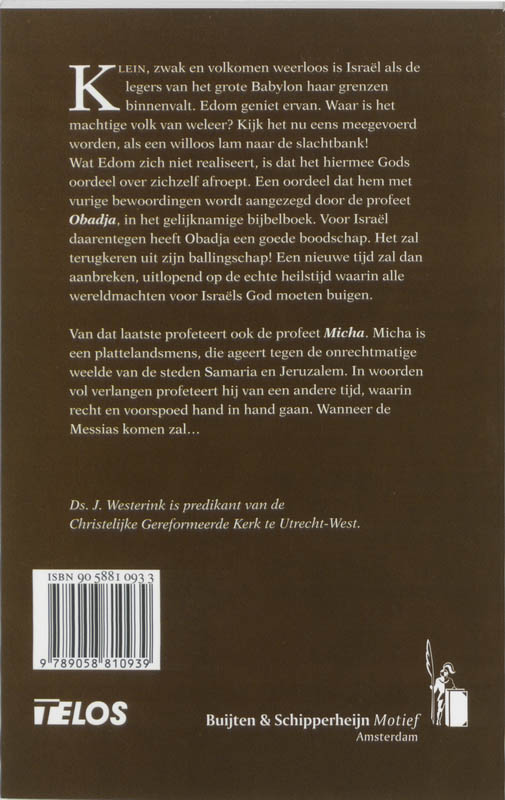 Productafbeelding: achterkant van Obadja en Micha