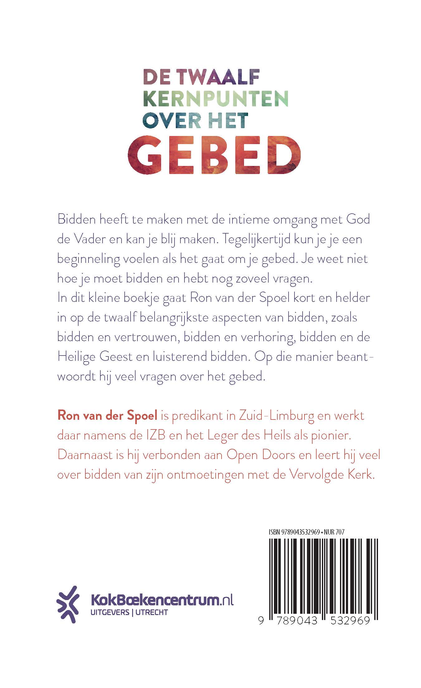 Productafbeelding: achterkant van Kort en krachtig over het gebed