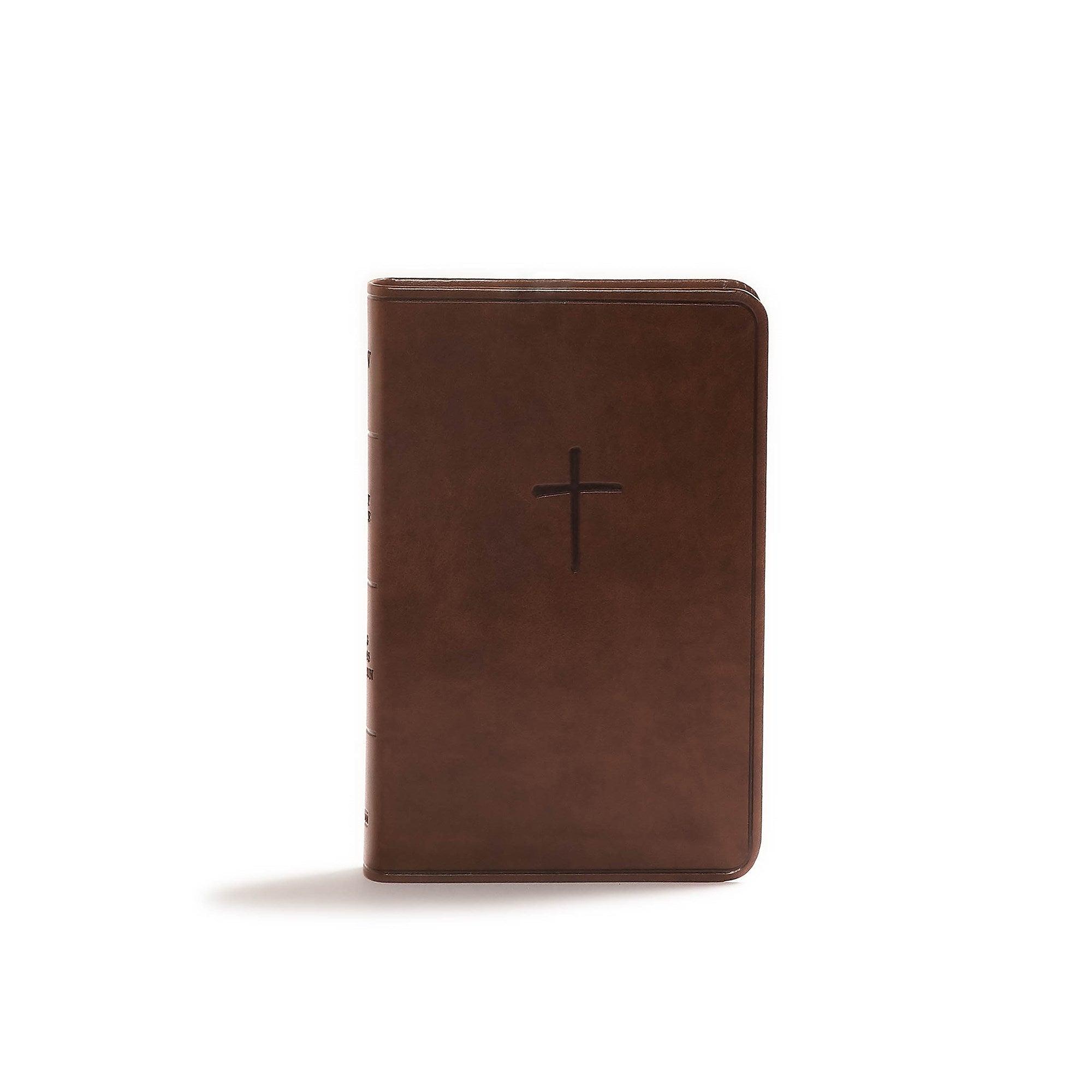 Productafbeelding: voorkant van CSB Compact Bible (Value Edition)-Brown LeatherTouch