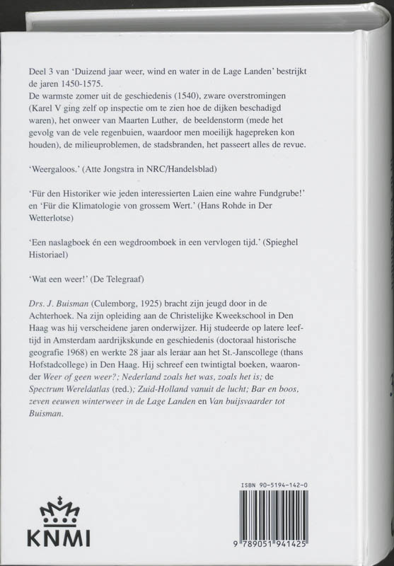 Productafbeelding: achterkant van Duizend jaar weer, wind en water in de Lage Landen 3 1450-1575