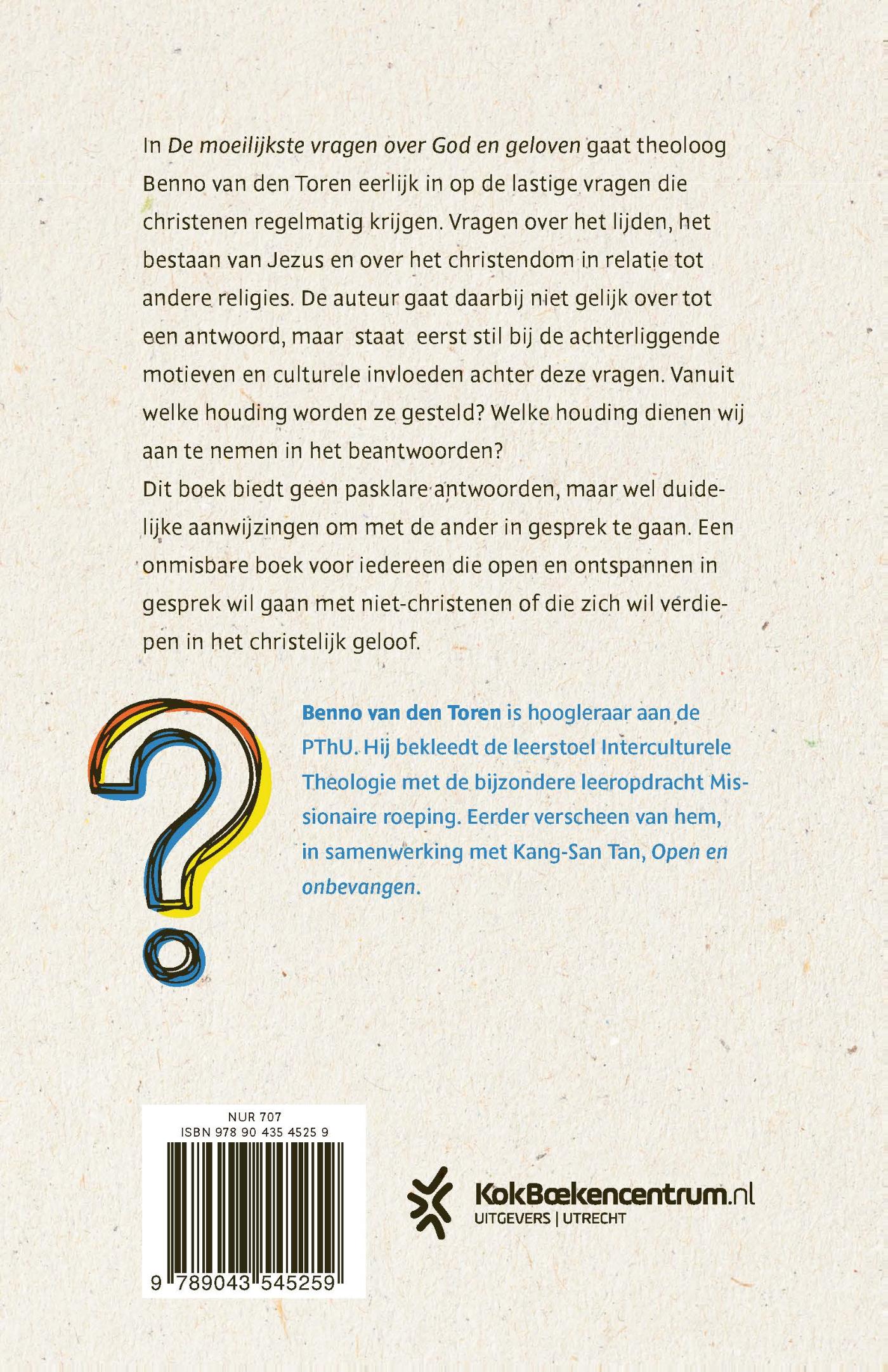 Productafbeelding: achterkant van De moeilijkste vragen over God en geloven