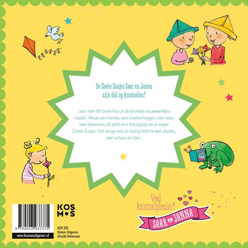 Productafbeelding: achterkant van Knutselen met de Zoete Zusjes - vouwblaadjes