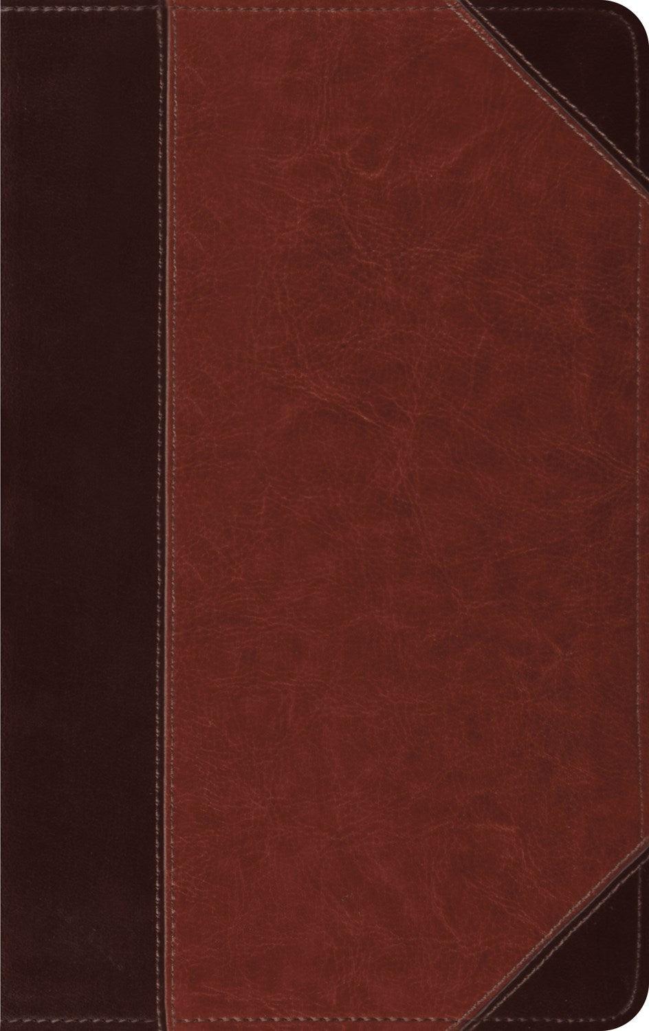 Productafbeelding: voorkant van ESV Thinline Bible-Brown/Cordovan Portfolio Design TruTone