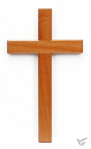 Productafbeelding: voorkant van Kruis hang 30cm blank hout